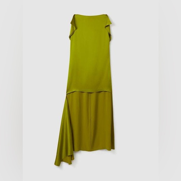 REISS Eloise Atelier Italian Satin High-Low Dress *NWT” - Picture 4 of 9